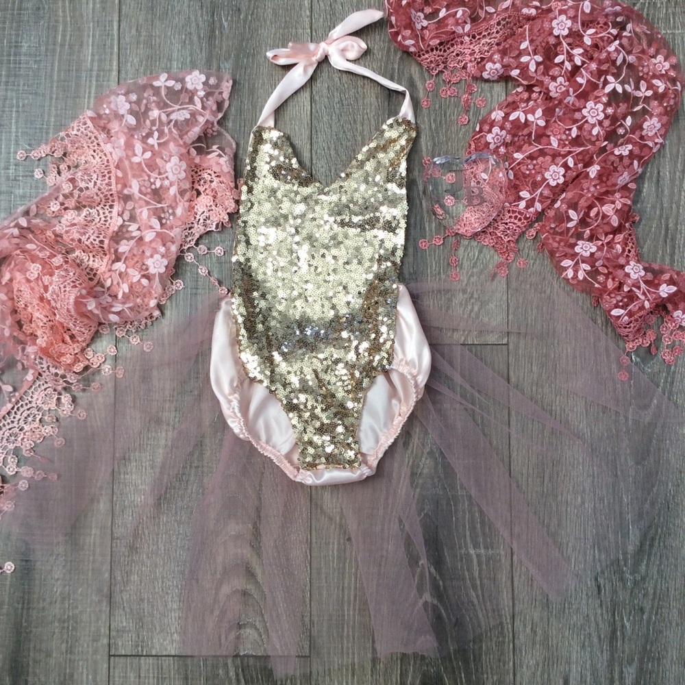 Boutique Baby Girls Glitzy Pink Romper